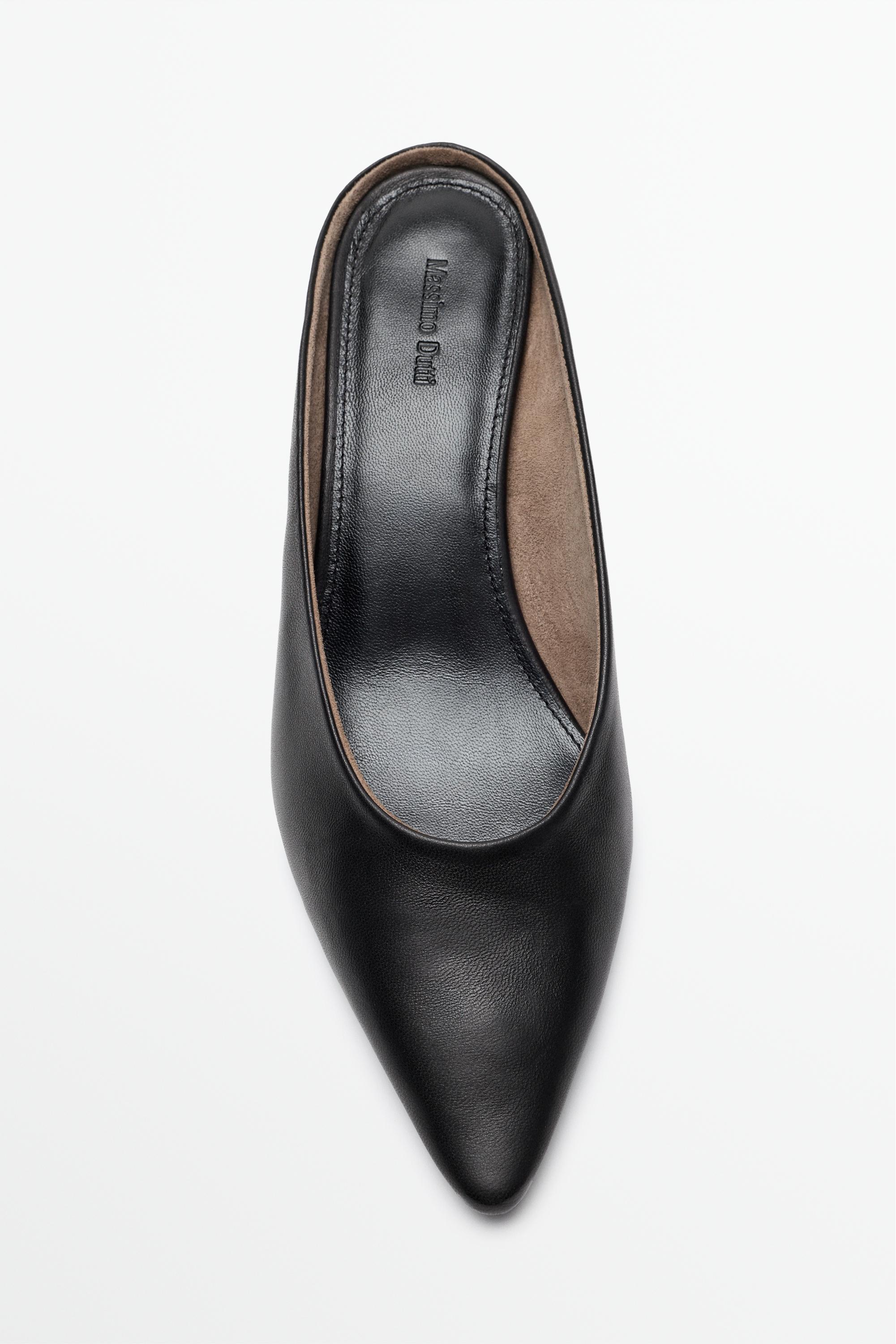Chaussure mule à talon compensé